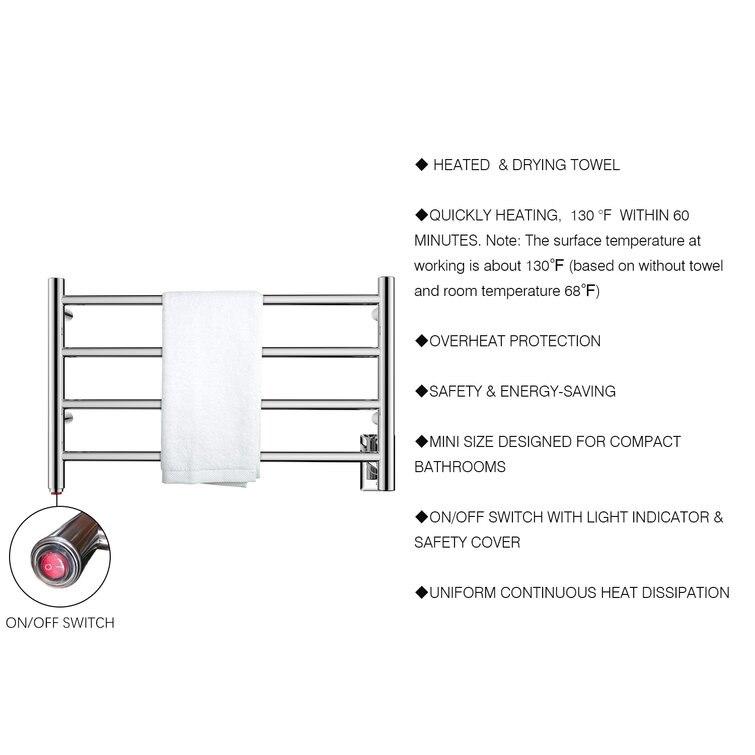 Mini electric best sale towel rail